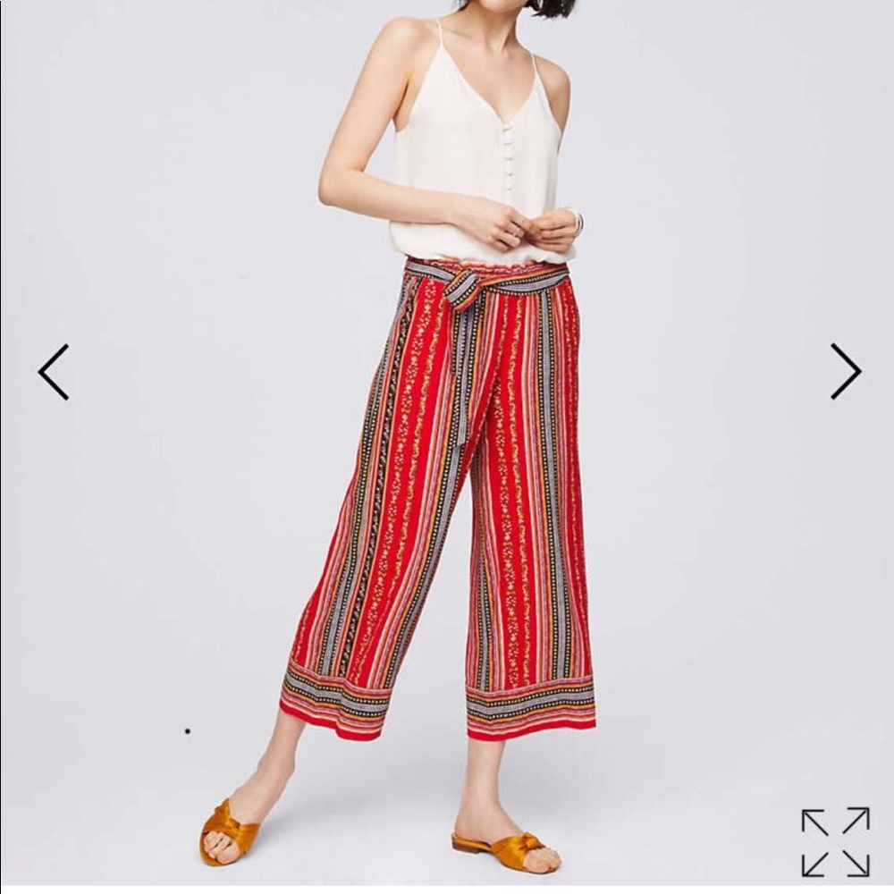 LOFT Crop wide leg pants